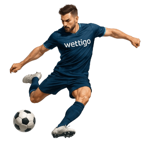 Fußballer in Wettigo-Kleidung